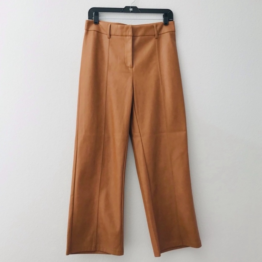 7 For All Mankind faux brown cropped pants